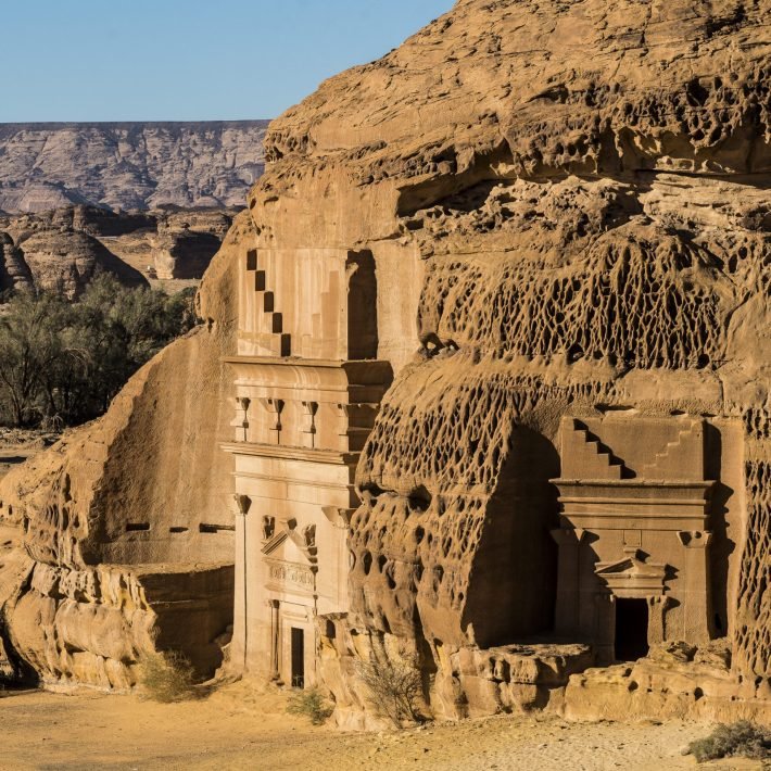 Madain Salih (Hegra). Jabal al Khraymat. Tombeaux Nabatéens.