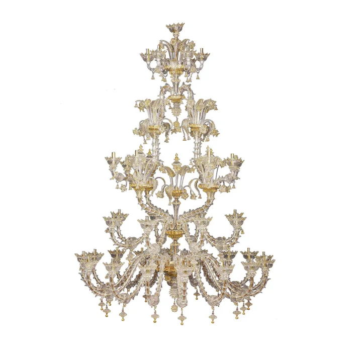 Luca Polato Rezzonico-Style Gold And Crystal Chandelier #2