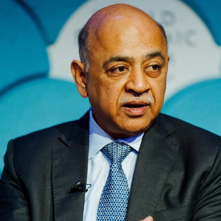 Abdullah AlSwaha, Minister of Communications and Information Technology of Saudi Arabia; Arthur Mensch, Co-Founder and Chief Executive Officer, Mistral AI, France; Arvind Krishna, Chairman and Chief Executive Officer, IBM, USA; Samir Saran, President, Observer Research Foundation (ORF), India; speaking in State of Play: AI Governance session at the World Economic Forum Annual Meeting 2025 in Davos-Klosters, Switzerland, 22/1/2025, 11:30 – 12:15 at Kurpark Village - Aspen 4. Stakeholder Dialogue. Copyright: World Economic Forum / Boris Baldinger